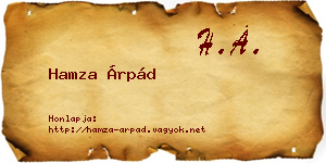 Hamza Árpád névjegykártya