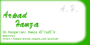 arpad hamza business card